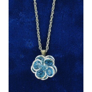 Pendentif fleur cristal Swarovski