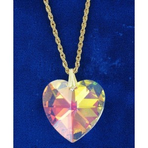 Pendentif coeur cristal Swarovski 28mm