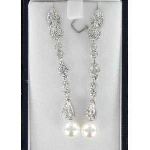 Swarovski boucles d'oreilles perle pendante