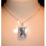 Collier argent massif & cristal Swarovski