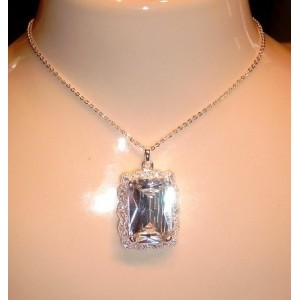 Collier argent massif & cristal Swarovski