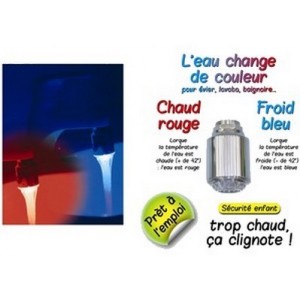 EMBOUT ROBINET led couleur rouge et bleu