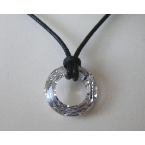 Pendentif anneau cristal Swarovski 20mm
